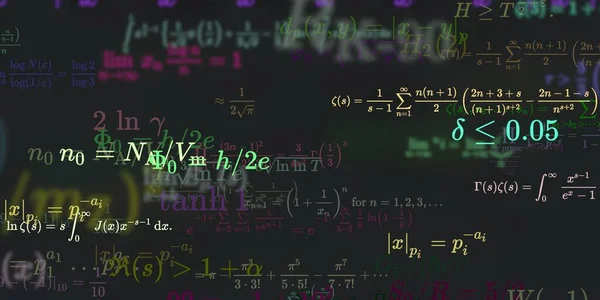 Sfondo Matematico Con Formule Illustrazione Senza Soluzione Continuità — Foto Stock