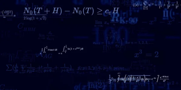 Sfondo Matematico Con Formule Illustrazione Senza Soluzione Continuità Modello Astratto — Foto Stock