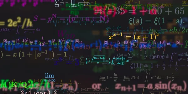 Mathematischer Hintergrund Mit Formeln Nahtlose Illustration — Stockfoto