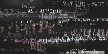 Formüllü matematik arkaplanı, kusursuz illüstrasyon   