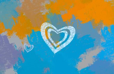 Soyut arka plan sanatı. 2D çizim. Etkileyici yağlı boya resim. Tuvalde fırça darbeleri. Modern sanat. Çok renkli arkaplan. Çağdaş sanat. İfade. Sanatsal dijital palet.