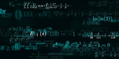 Formüllü matematik arkaplanı, kusursuz illüstrasyon   