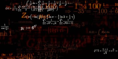 Formüllü matematik arkaplanı, kusursuz illüstrasyon   