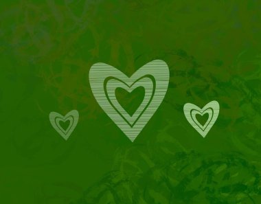 Soyut Sevgililer Günü arkaplan sanatı. Kalpler tuvalde. Çok renkli romantik bir fon. Çağdaş sanat. Sanatsal dijital palet.