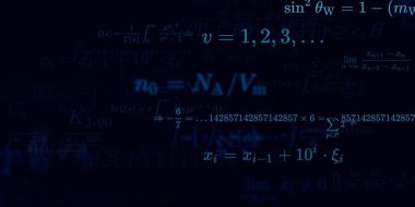 Formüllü matematik arkaplanı, kusursuz illüstrasyon   