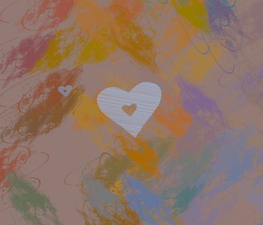 Soyut arka plan sanatı. 2D çizim. Etkileyici yağlı boya resim. Tuvalde fırça darbeleri. Modern sanat. Çok renkli arkaplan. Çağdaş sanat. İfade. Sanatsal dijital palet.