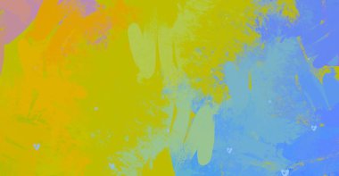 Soyut Sevgililer Günü arkaplan sanatı. Kalpler tuvalde. Çok renkli romantik bir fon. Çağdaş sanat. Sanatsal dijital palet.