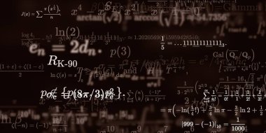 Formüllü matematik arkaplanı, kusursuz illüstrasyon   