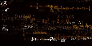 Formüllü matematik arkaplanı, kusursuz illüstrasyon   