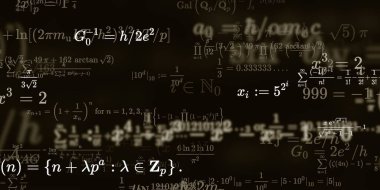 Formüllü matematik arkaplanı, kusursuz illüstrasyon   