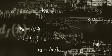 Formüllü matematik arkaplanı, kusursuz illüstrasyon   