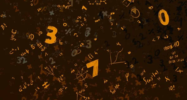 Math Ilustración Abstract Background Numbers Copy Space — Foto de Stock