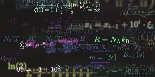 Mathematischer Hintergrund Mit Formeln Nahtlose Illustration — Stockfoto