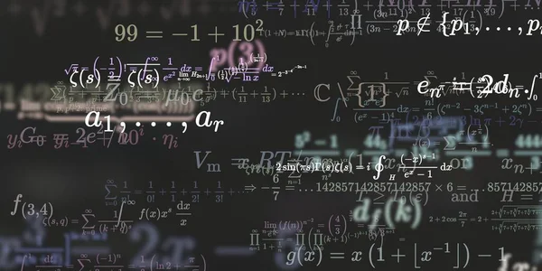 Matematik Bakgrund Med Formler Sömlös Illustration — Stockfoto