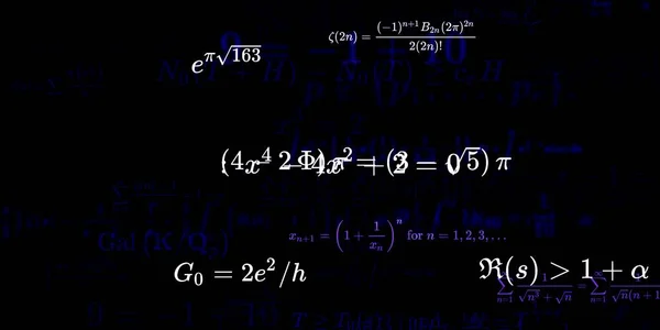 Historia Matemática Con Fórmulas Ilustración Perfecta Modelo Abstracto Con Símbolos —  Fotos de Stock