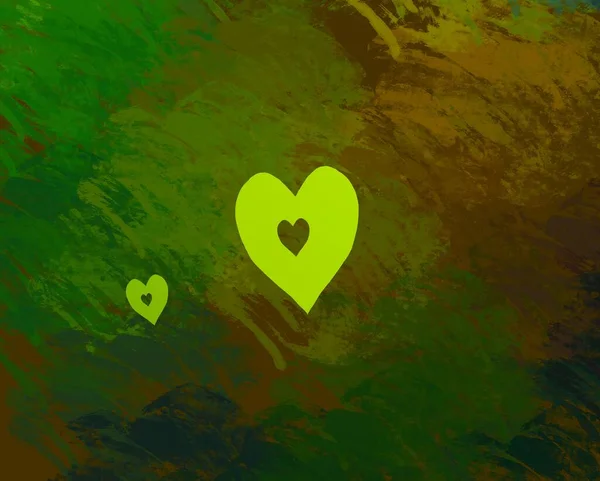 Rezumat Valentine Fundal Artă Inimi Pânză Fundal Romantic Multicolor Arta — Fotografie, imagine de stoc
