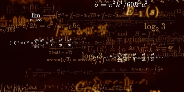 Historia Matemática Con Fórmulas Ilustración Perfecta Modelo Abstracto Con Símbolos — Foto de Stock