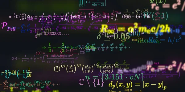 Sfondo Matematico Con Formule Illustrazione Senza Soluzione Continuità — Foto Stock