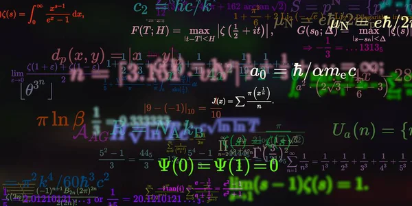 Formação Matemática Com Fórmulas Ilustração Perfeita — Fotografia de Stock