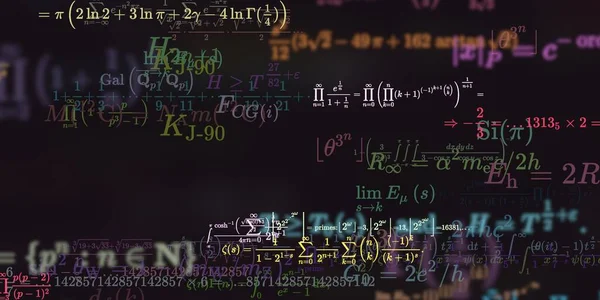 Sfondo Matematico Con Formule Illustrazione Senza Soluzione Continuità — Foto Stock