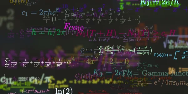 Historia Matemática Con Fórmulas Ilustración Perfecta Modelo Abstracto Con Símbolos —  Fotos de Stock