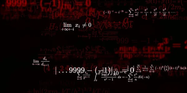 Μαθηματικά Φόντο Τύπους Αδιάλειπτη Απεικόνιση Αφηρημένο Μοτίβο Πολύχρωμα Σύμβολα — Φωτογραφία Αρχείου