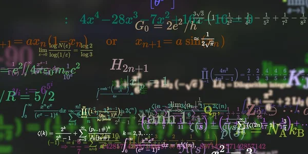 Sfondo Matematico Con Formule Illustrazione Senza Soluzione Continuità — Foto Stock