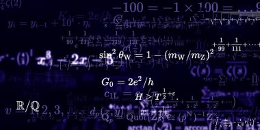 Formüllü matematik arkaplanı, kusursuz illüstrasyon   
