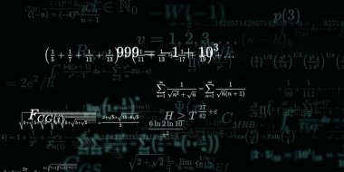 Formüllü matematik arkaplanı, kusursuz illüstrasyon   