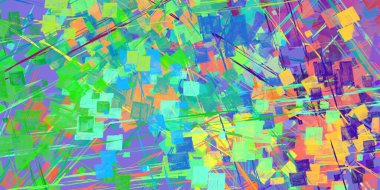 Soyut arka plan sanatı. 2D çizim. Etkileyici yağlı boya resim. Tuvalde fırça darbeleri. Modern sanat. Çok renkli arkaplan. Çağdaş sanat. İfade. Sanatsal dijital palet.