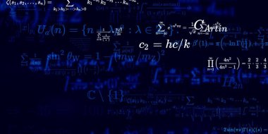 Formüllü matematik arkaplanı, kusursuz illüstrasyon   