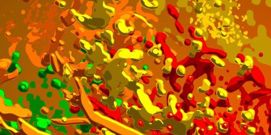 Soyut arka plan sanatı. 3 boyutlu illüstrasyon. Tuvalde fırça darbeleri. Çok renkli arkaplan. Çağdaş sanat. Sanatsal dijital palet.