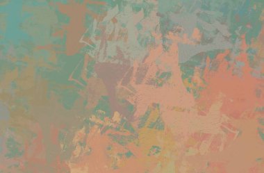 Soyut arka plan sanatı. 2D çizim. Etkileyici yağlı boya resim. Tuvalde fırça darbeleri. Modern sanat. Çok renkli arkaplan. Çağdaş sanat. İfade. Sanatsal dijital palet.