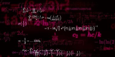 Formüllü matematik arkaplanı, kusursuz illüstrasyon   