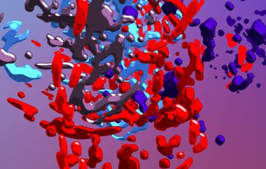 Soyut arka plan sanatı. 3 boyutlu illüstrasyon. Tuvalde fırça darbeleri. Çok renkli arkaplan. Çağdaş sanat. Sanatsal dijital palet.