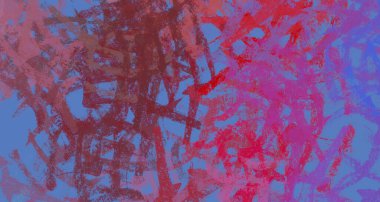 Soyut arka plan sanatı. 2D çizim. Etkileyici yağlı boya resim. Tuvalde fırça darbeleri. Modern sanat. Çok renkli arkaplan. Çağdaş sanat. İfade. Sanatsal dijital palet.