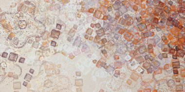 Soyut arka plan sanatı. 2D çizim. Etkileyici yağlı boya resim. Tuvalde fırça darbeleri. Modern sanat. Çok renkli arkaplan. Çağdaş sanat. İfade. Sanatsal dijital palet.