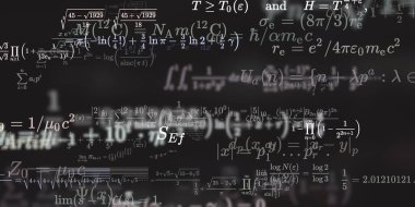 Formüllü matematik arkaplanı, kusursuz illüstrasyon   