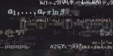 Formüllü matematik arkaplanı, kusursuz illüstrasyon   