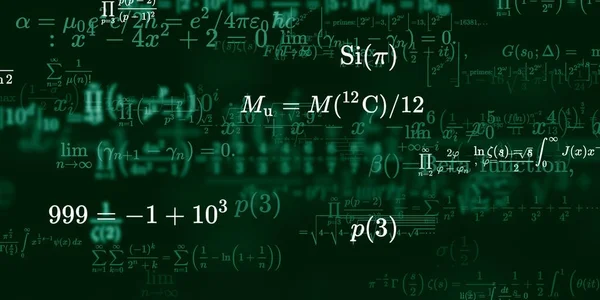 Historia Matemática Con Fórmulas Ilustración Perfecta — Foto de Stock