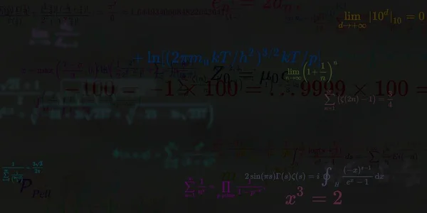 Historia Matemática Con Fórmulas Ilustración Perfecta Modelo Abstracto Con Símbolos — Foto de Stock