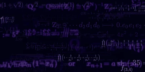 Sfondo Matematico Con Formule Illustrazione Senza Soluzione Continuità — Foto Stock