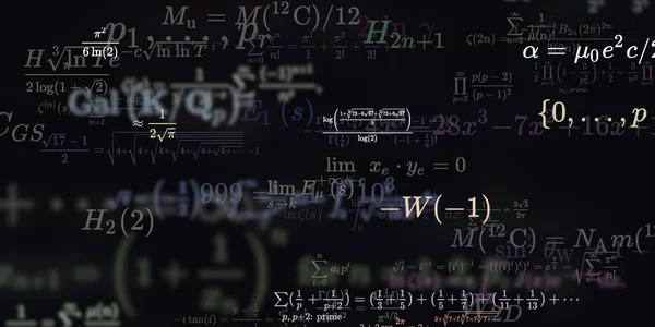 Sfondo Matematico Con Formule Illustrazione Senza Soluzione Continuità — Foto Stock