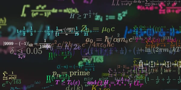 Sfondo Matematico Con Formule Illustrazione Senza Soluzione Continuità — Foto Stock