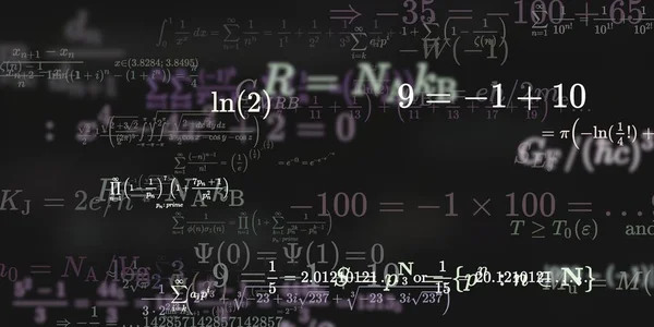 Formação Matemática Com Fórmulas Ilustração Perfeita — Fotografia de Stock