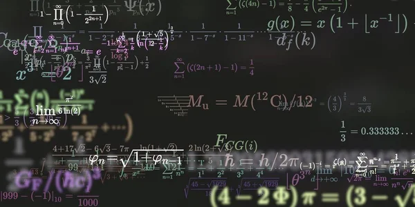 Historia Matemática Con Fórmulas Ilustración Perfecta — Foto de Stock