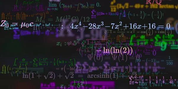 Sfondo Matematico Con Formule Illustrazione Senza Soluzione Continuità — Foto Stock