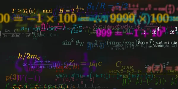 Formação Matemática Com Fórmulas Ilustração Perfeita — Fotografia de Stock