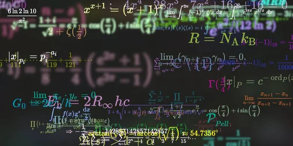 Formação Matemática Com Fórmulas Ilustração Perfeita — Fotografia de Stock