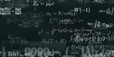 Formüllü matematik arkaplanı, kusursuz illüstrasyon   